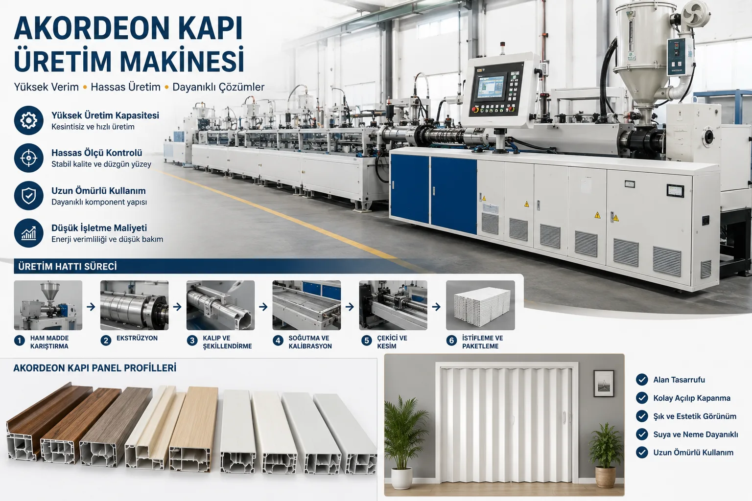 Akordeon Kapı Üretim Makinesi Nedir?