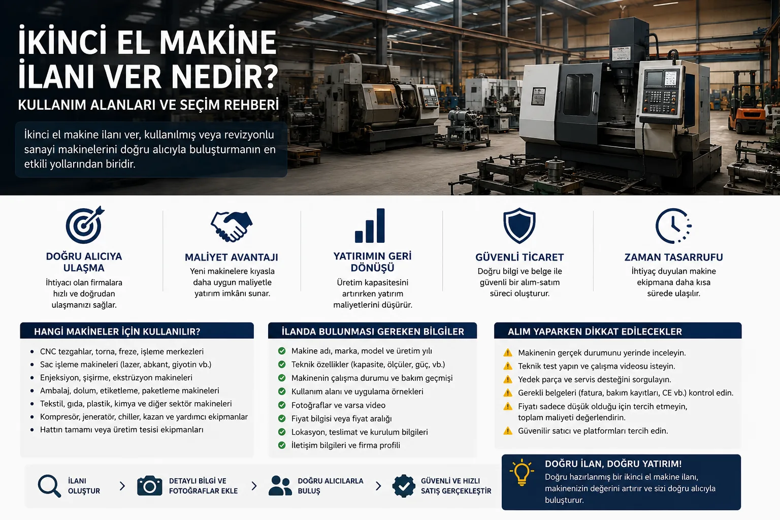 İkinci El Makine İlanı Ver Nedir? Hangi Ürünlerde Kullanılır?
